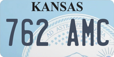 KS license plate 762AMC