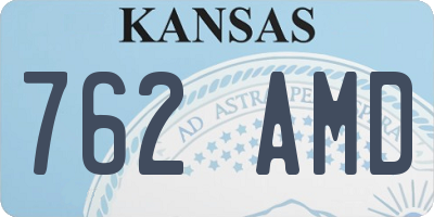 KS license plate 762AMD