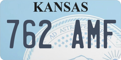 KS license plate 762AMF