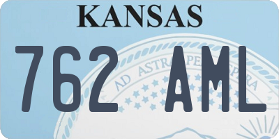 KS license plate 762AML