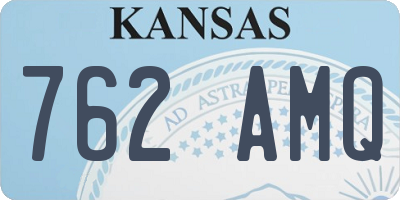 KS license plate 762AMQ