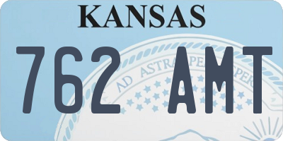 KS license plate 762AMT