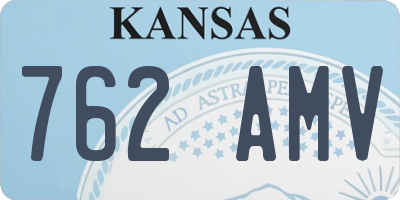 KS license plate 762AMV
