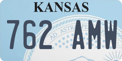 KS license plate 762AMW