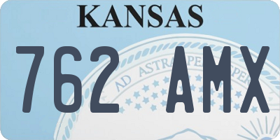 KS license plate 762AMX