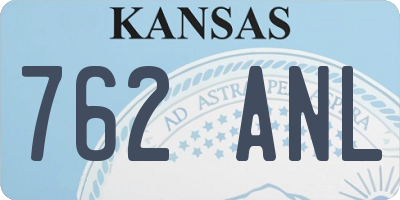 KS license plate 762ANL