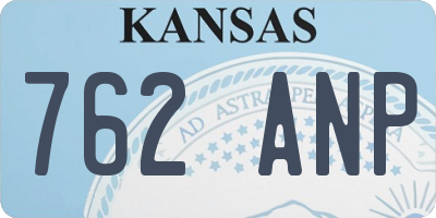 KS license plate 762ANP