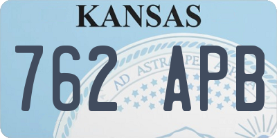 KS license plate 762APB