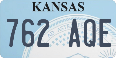 KS license plate 762AQE