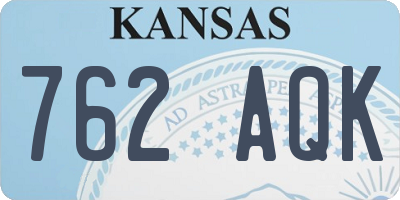KS license plate 762AQK
