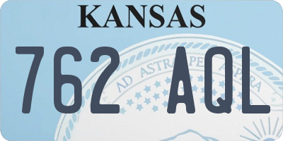 KS license plate 762AQL
