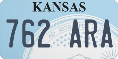 KS license plate 762ARA