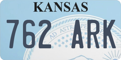KS license plate 762ARK