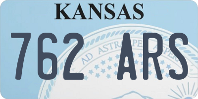 KS license plate 762ARS