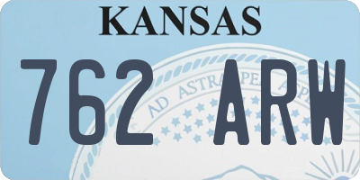 KS license plate 762ARW