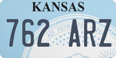 KS license plate 762ARZ