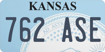 KS license plate 762ASE