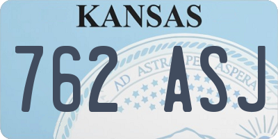 KS license plate 762ASJ