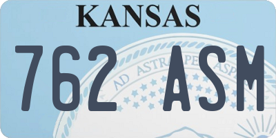 KS license plate 762ASM
