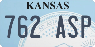 KS license plate 762ASP