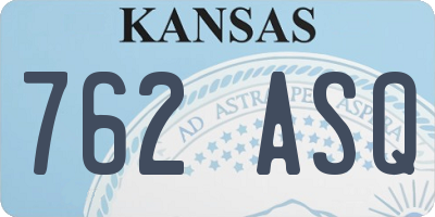 KS license plate 762ASQ