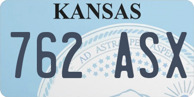 KS license plate 762ASX