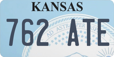 KS license plate 762ATE