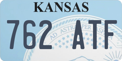 KS license plate 762ATF