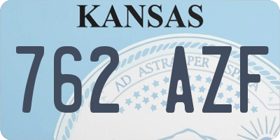 KS license plate 762AZF