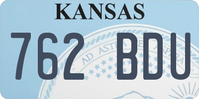 KS license plate 762BDU