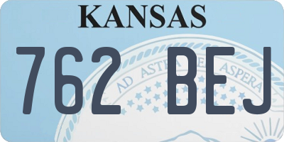 KS license plate 762BEJ