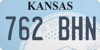 KS license plate 762BHN