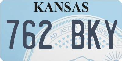 KS license plate 762BKY