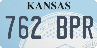 KS license plate 762BPR