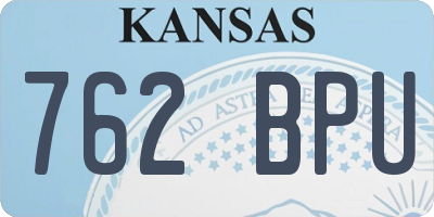 KS license plate 762BPU