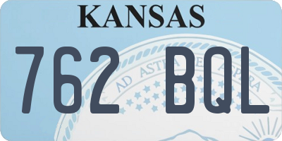 KS license plate 762BQL