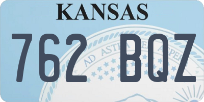 KS license plate 762BQZ