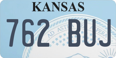 KS license plate 762BUJ