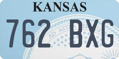 KS license plate 762BXG