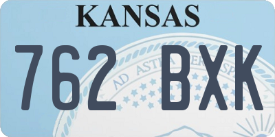 KS license plate 762BXK