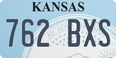 KS license plate 762BXS
