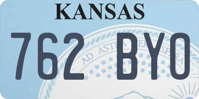 KS license plate 762BYO