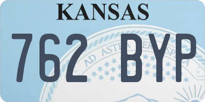 KS license plate 762BYP