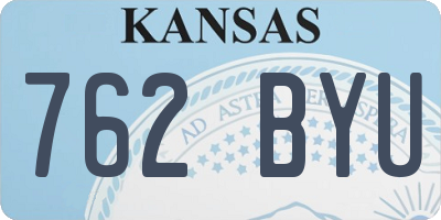 KS license plate 762BYU