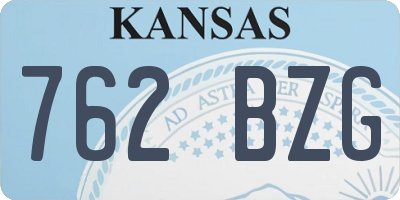 KS license plate 762BZG
