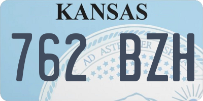 KS license plate 762BZH