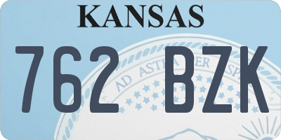 KS license plate 762BZK