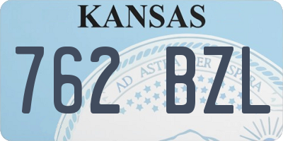 KS license plate 762BZL