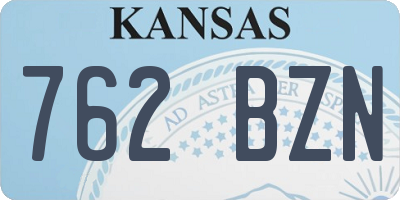 KS license plate 762BZN