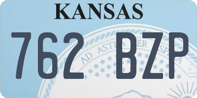 KS license plate 762BZP